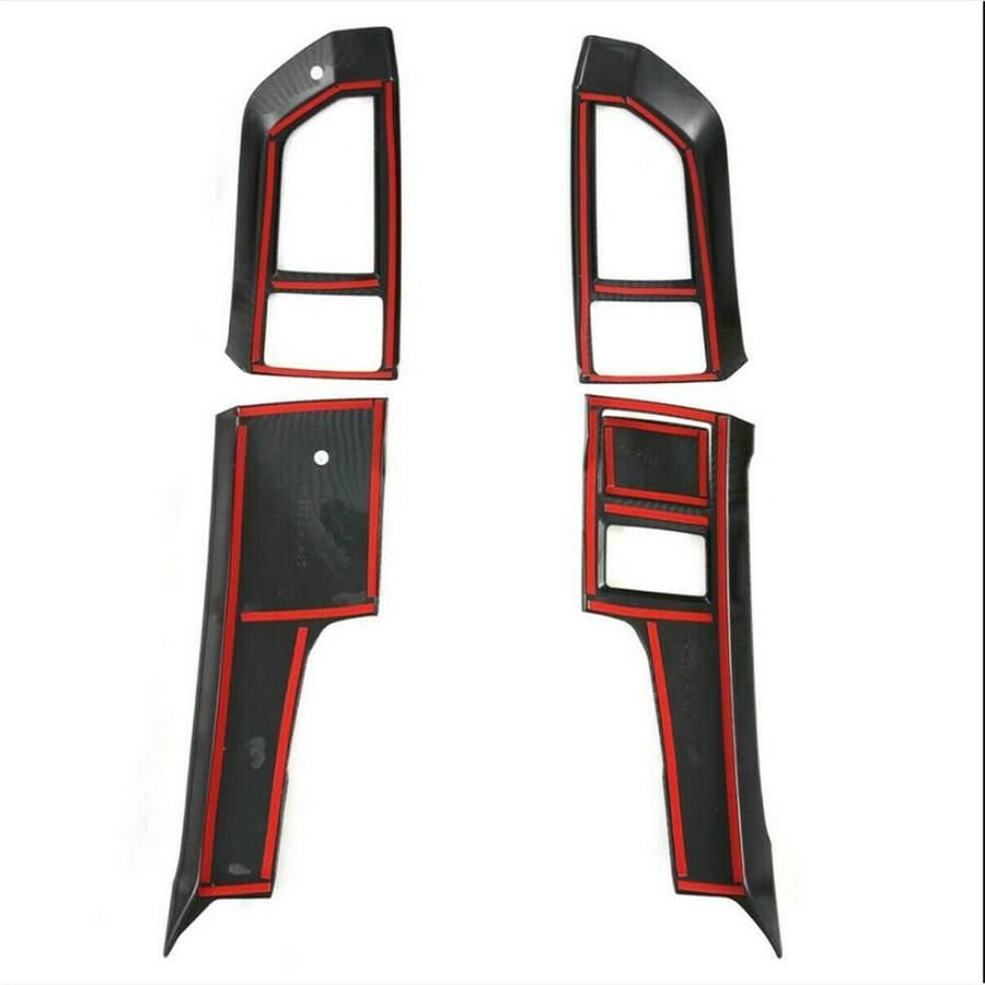 Carbon Fiber Look Console Middle Air Vent Outlet Covers For Ford F150 F-150 2015-2019