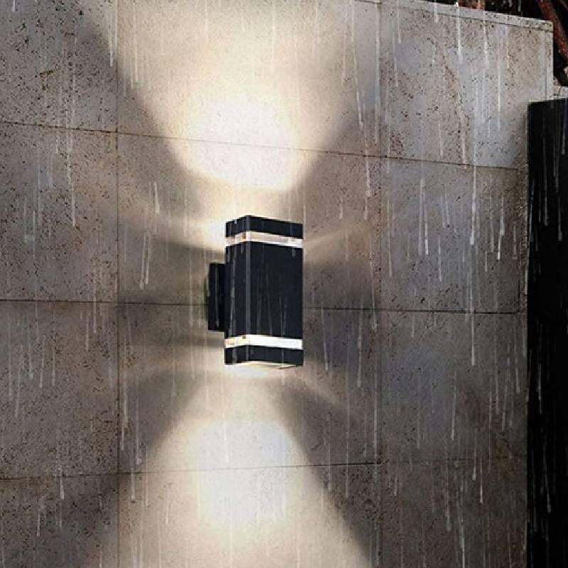 Modern And Elegant Outdoor Wall Light Waterproof Pvc Rectangle Design For Gardens