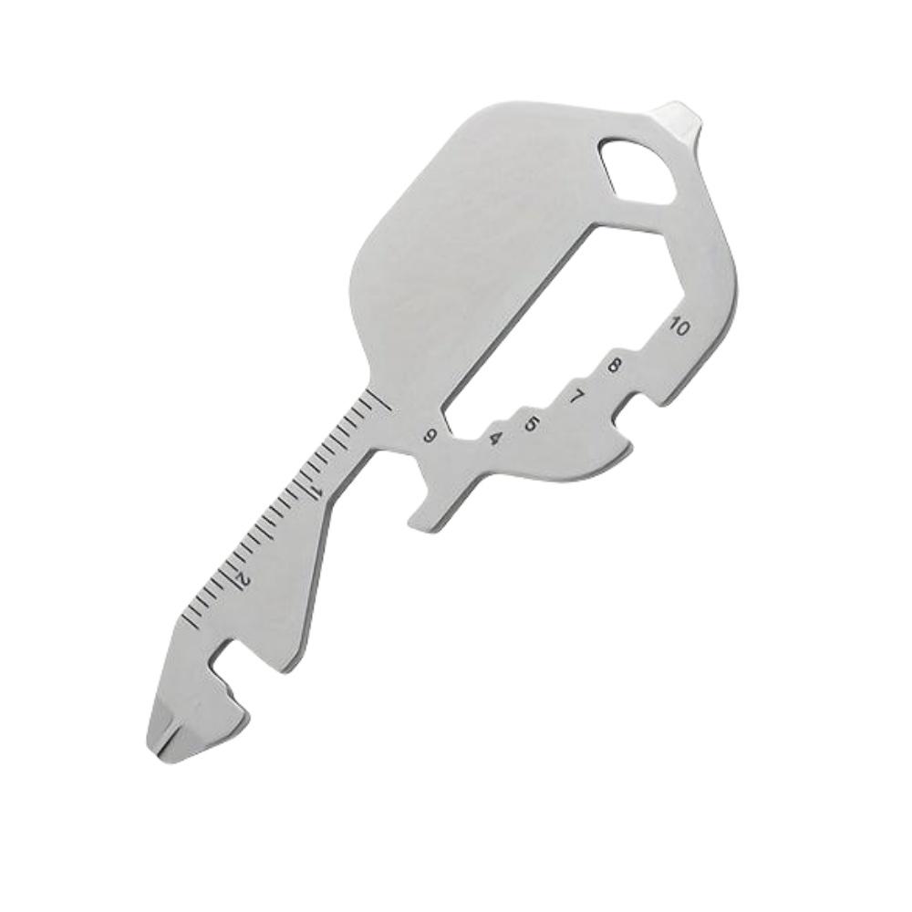 Stainless Steel Key Shaped Multitool Keychain Mini Multifunctional Screwdriver Bottle Opener Slotted Keychain Pocket Repair Tool