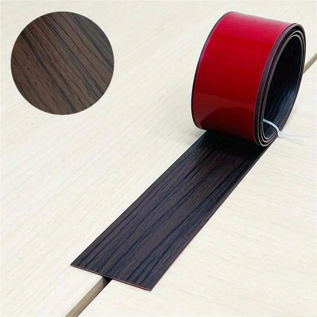 

1PC 2m/78.74inch Self-Adhesive Floor Transition Strip,Wood Grain Floor Divider, Laminate Floor Cover with Installation