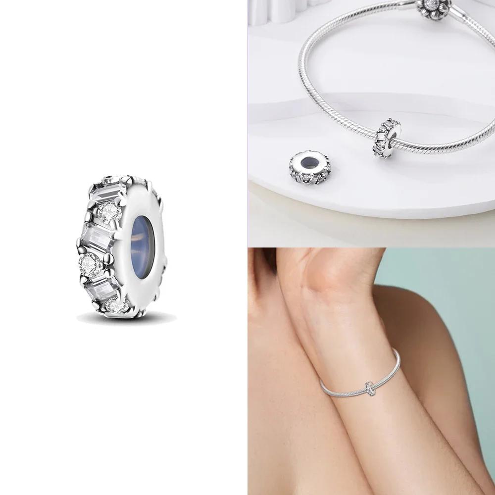 Original Inlaid Zircon Charm Beadscopper Color Love Heart Snake Dangle Bead Fit Bangle Bracelet Pendant Jewelry Fine Gift