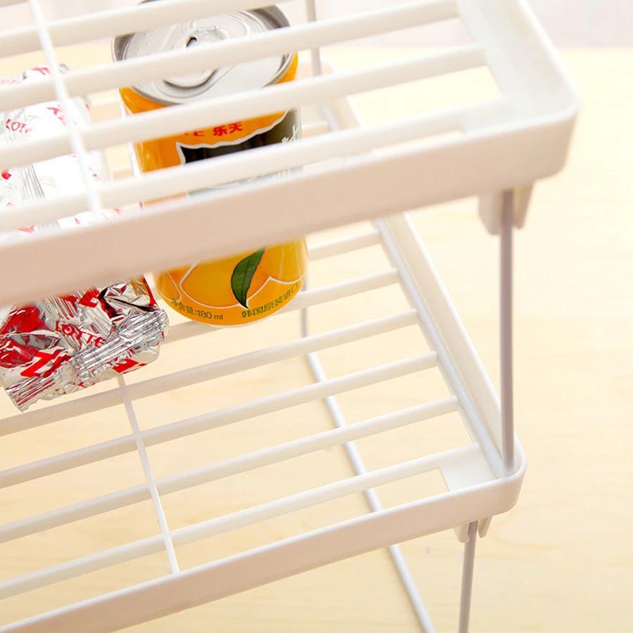 Foldable Storage Organizer Shelf, Multi-Purpose Bathroom & Kitchen Organizer, Space Saving Storage Rack for Cabinets, Countertop