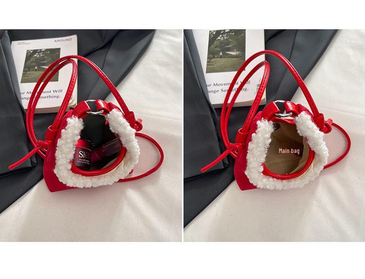 Children's Cute Mini Retro Crossbody Bag - 2025 New Plush-Edged Handbag for Girls