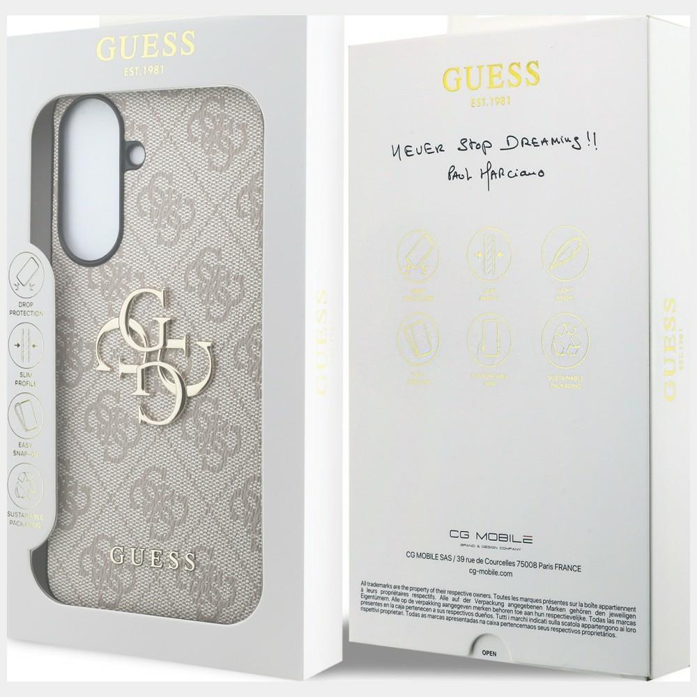 Guess Leather 4G Metal Logo Case for Samsung Galaxy A57 5G Pink