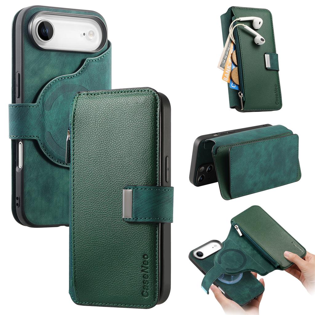 CASENEO MW-02 For iPhone Air Case Detachable Magnetic Leather Flip Phone Cover
