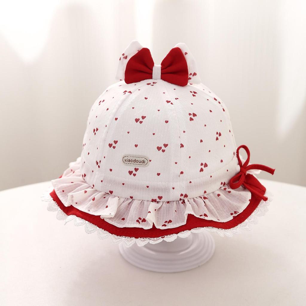 Spring 2026 Baby Girl Lace Bow Sun Hat