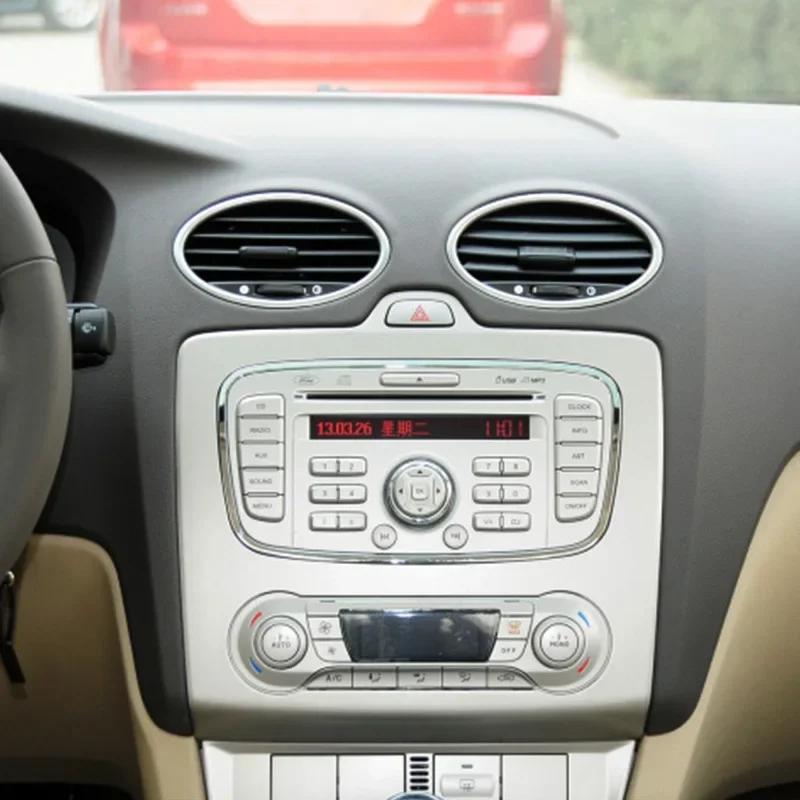 4 szt. naklejka dekoracyjna na wylot klimatyzacji samochodowej w kształcie okręgu do akcesoriów samochodowych Ford Focus 2 MK2 2005-2013