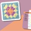 Embroidery Thread Granny Square Card Deck Braided Rope Knitting Kit  for Adults