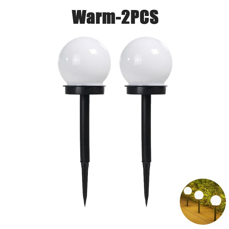 Solar LED Bulb Light Three-color Energy Saving Waterproof Simple Atmospheric Lighting Outdoor Garden Lawn Street Garden Lights