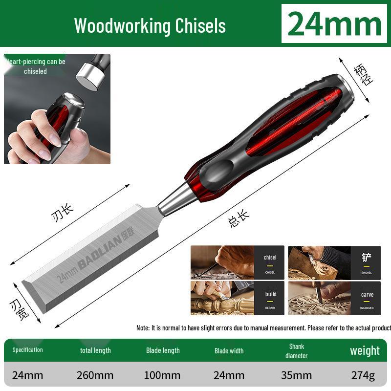Baolian High Speed Steel Mortise and Flat Chisel Set for Woodworking
