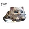 Adjustable Cat Ring Finger Hand-Engraved Decor Women Men with Rhinestone