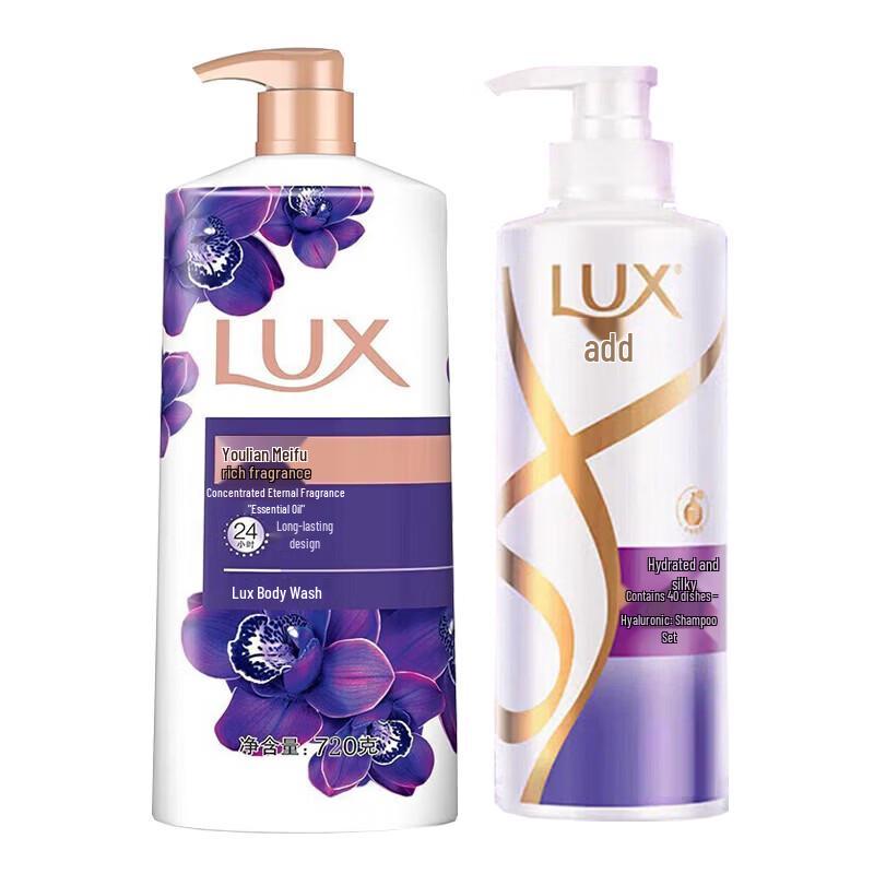 LUX Enchanting Lotus Shower Gel & Silky Smooth Shampoo Duo Pack