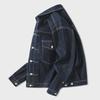 Shawn Yue Men's Retro Dark Blue Denim Jacket - Casual Spring & Autumn Workwear