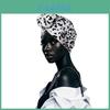 Polyester Leopard Print Headscarf With Embellished Flower Decoration For Women Summer And Winter Wear