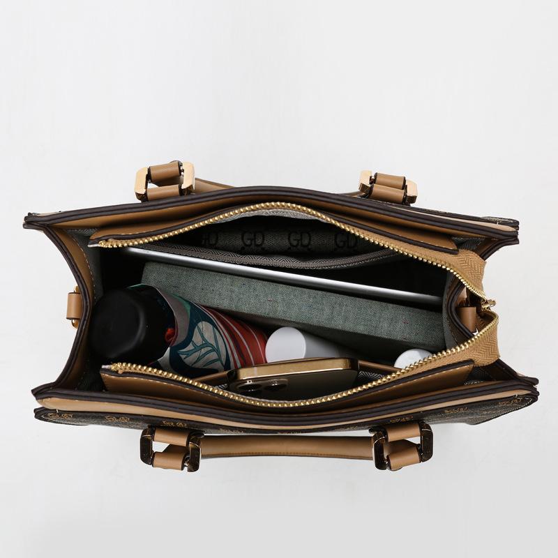 Handbag Classic Printed Women's Handbag Fashion Commuter Shoulder Bag Premium High Capacity Bag for Women