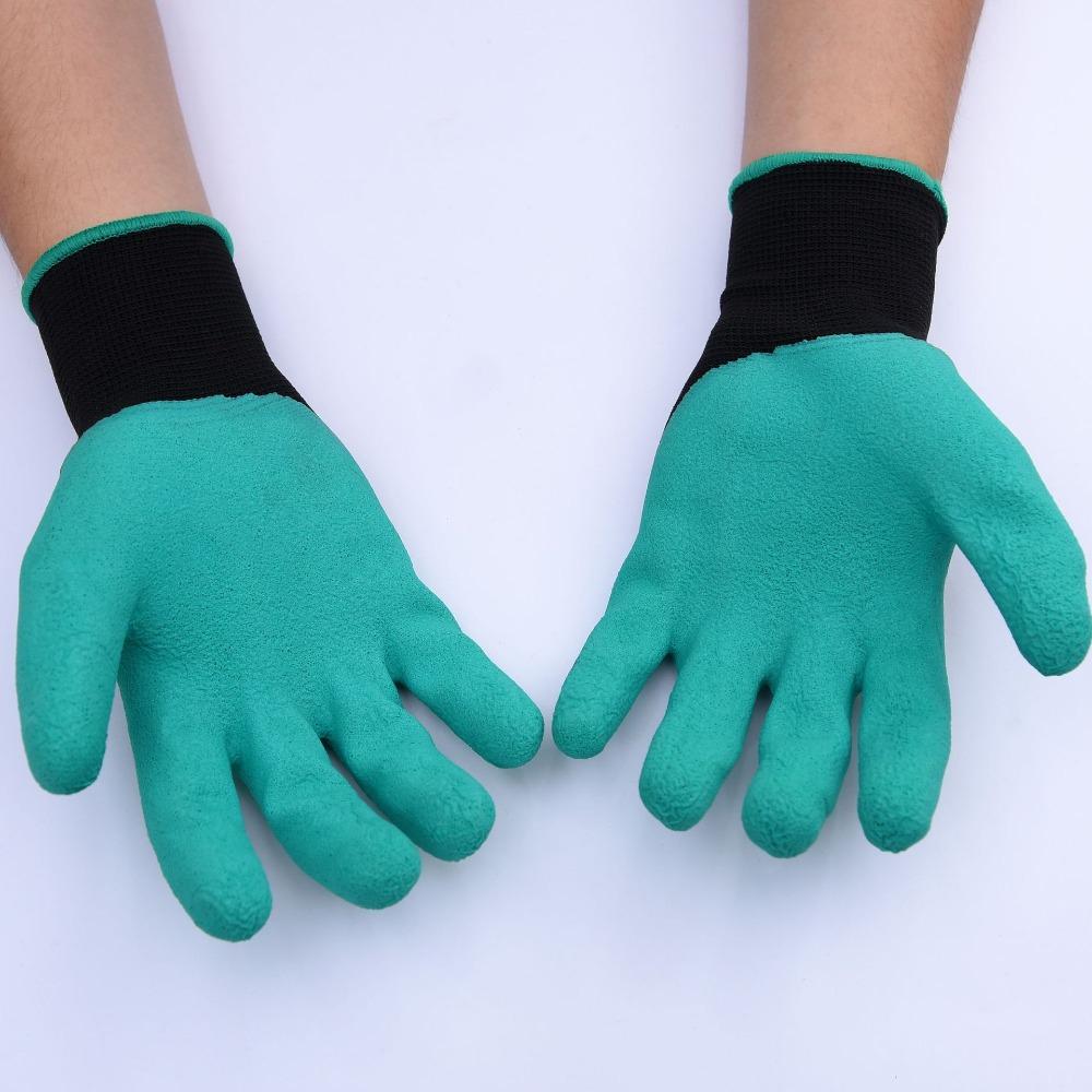 4 Paare durchlässige Stoff stichfeste Handschuhe Latexmaterial durchlässige Handschuhe für den Außenbereich