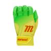 MARUCCI PWR Fade Youth Batting Gloves, Lime Green/Yellow, YS.
