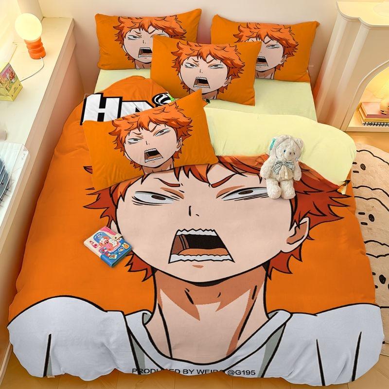 Haikyuu Duvet Cover Volleyball Youth 3D Bokuto Manga Collage Printing Bedding Set Comforter Bed Youth Home Decor Girls Boys Gift
