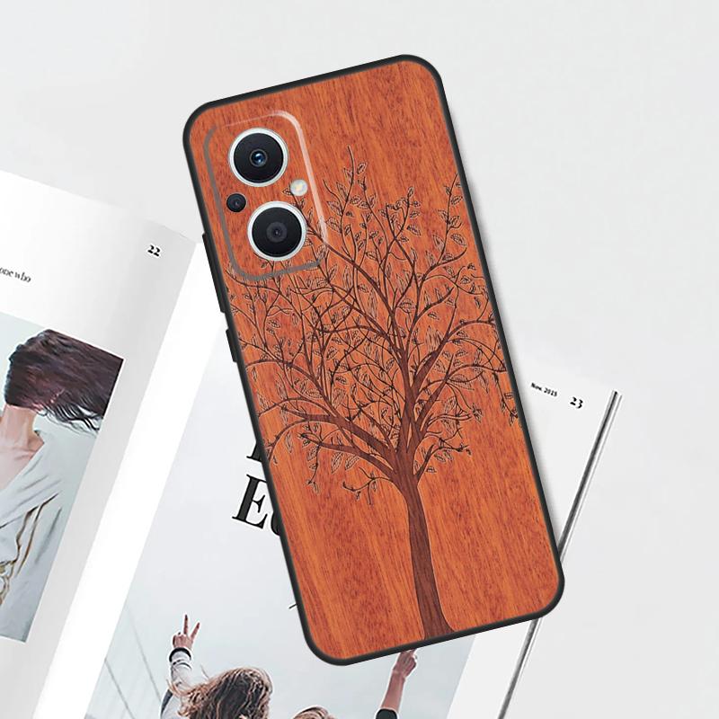 Bamboo Wood Pattern Skull Print Case For OPPO Reno 8T 4Z 5Z 4 5 6 7 8 Lite 10 Pro OPPO Find X6 Pro X2 X5 Lite X3 Neo Cover