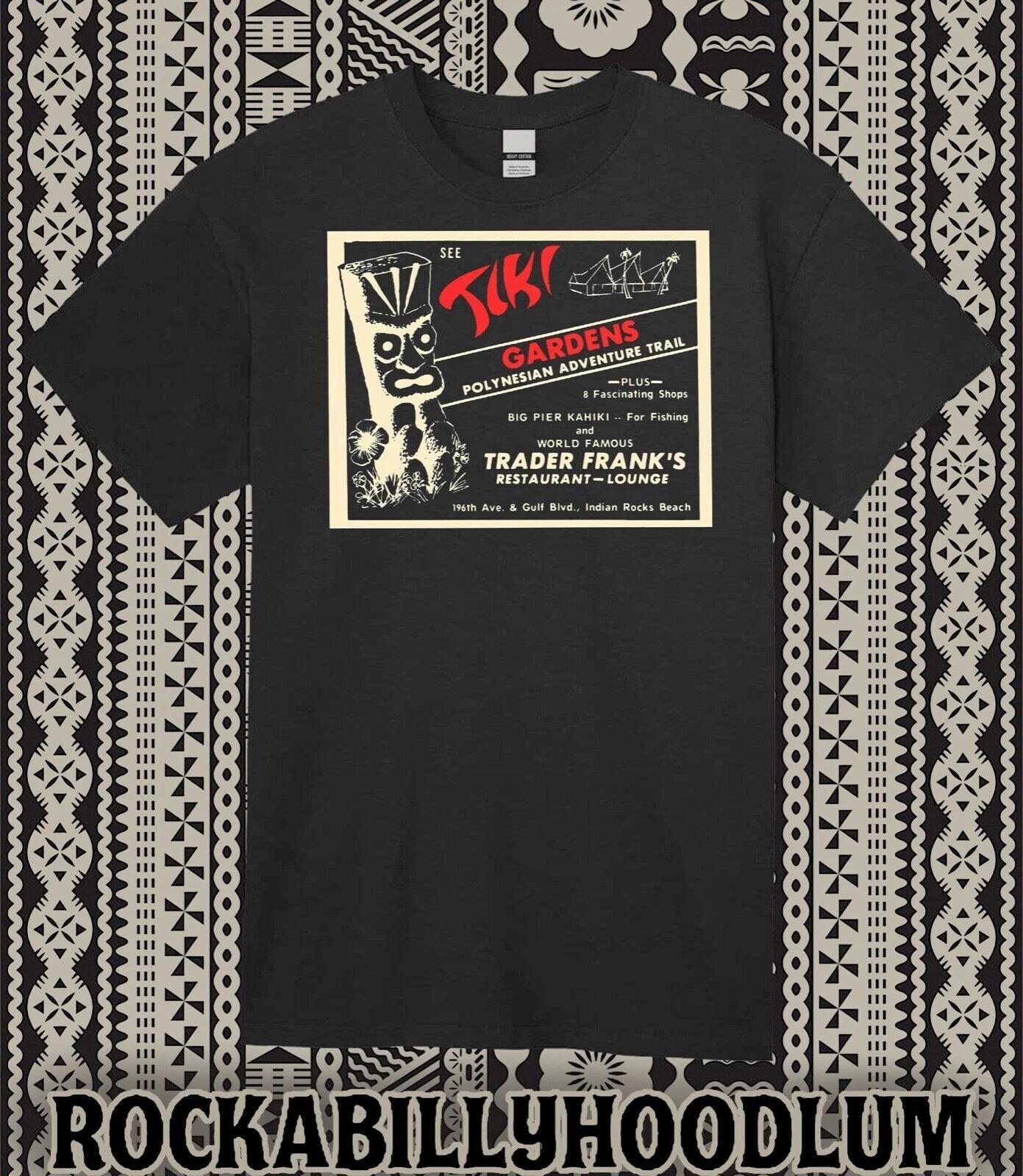 Retro Tiki Art Tee T Shirt Cotton Mug Bar Restaurant Tiki Gardens Trader Franks 4XL