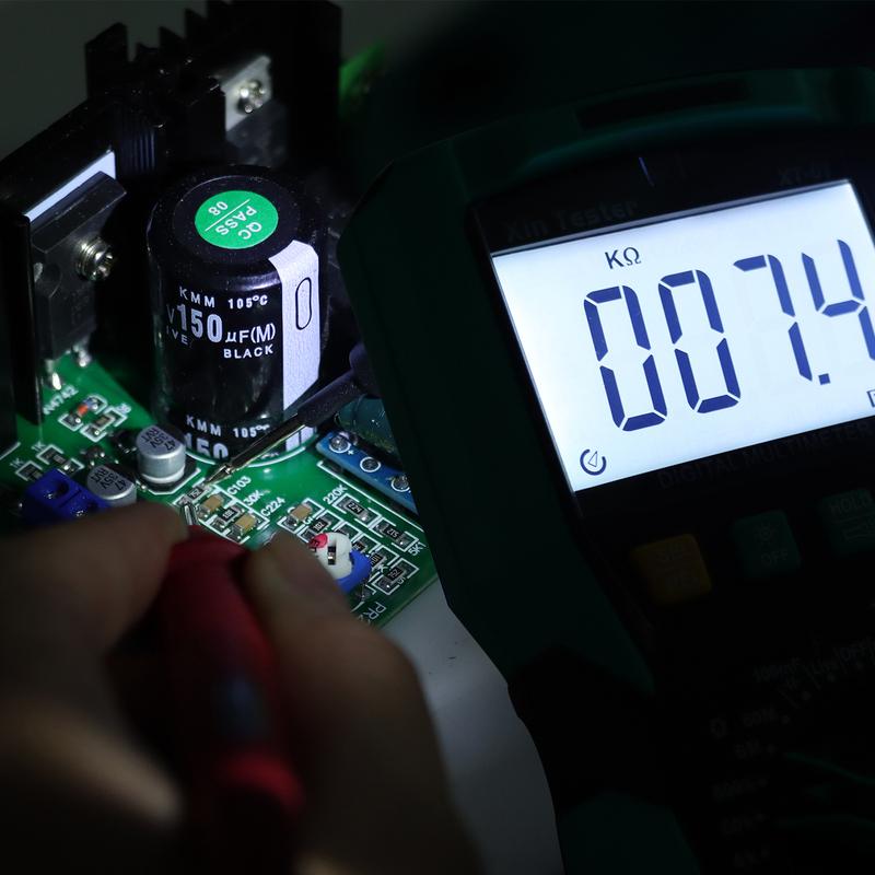 Xin Tester Digital Multimeter XT-01 Set Auto Ranging Voltmeter T-RMS 6000 Counts AC DC Volt Amp Ohm Capacitor Temperature Tester