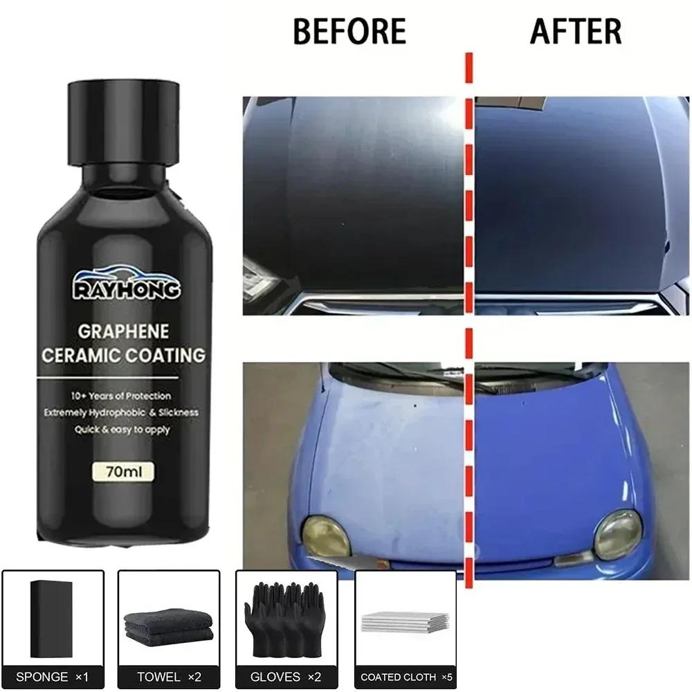 Nano Ceramic Coating Graphene Advanced Technology Super Hydrophobic Maintenance Liquid UV Glow Hydrophobic Paint Protection Amag
