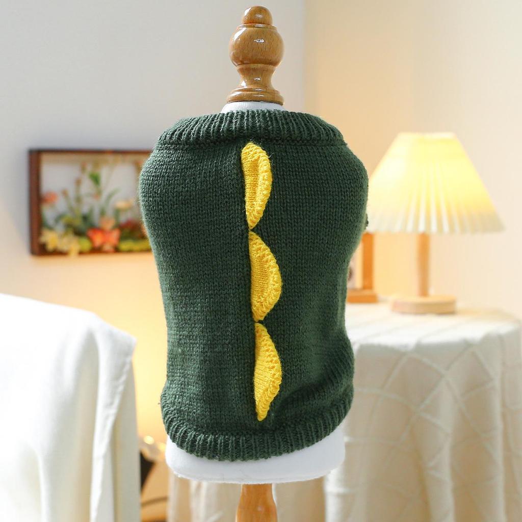 Cozy Autumn/Winter Floral Sweater for Pets