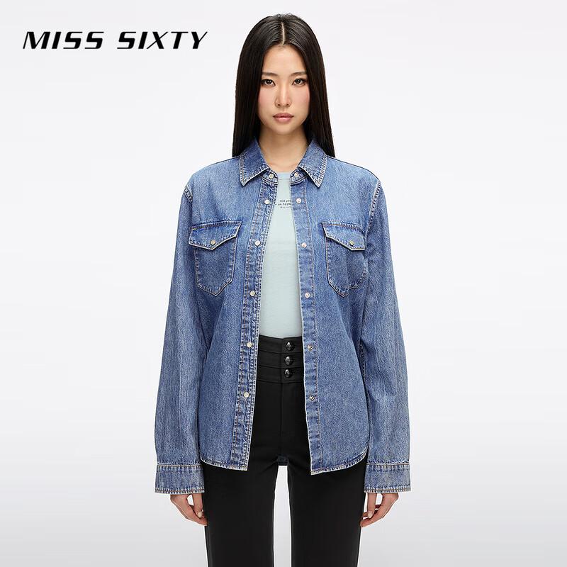 MISS SIXTY 2026 Spring Women s Loose Fit Denim Shirt S