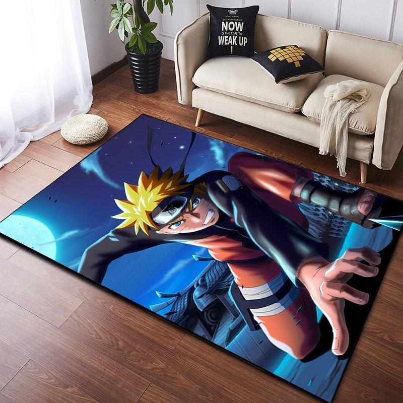  Naruto Anime Carpet Cloud Akatsuki Anime Rug for Boy's Gaming Room Decor Non Slip Style E-sports Swivel Chair Floor Mat