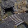 Workshop Shin 1/35 scale wooden drainage tunnel and log bridge, resin scene parts, M-20222