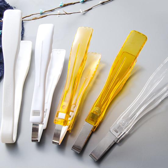 Food Clip Comfortable Grip Non-slip Easy To Clean Anti-scalding Plastic Handheld Bread Toast Tong Cooking Tool Kitchen Gadget