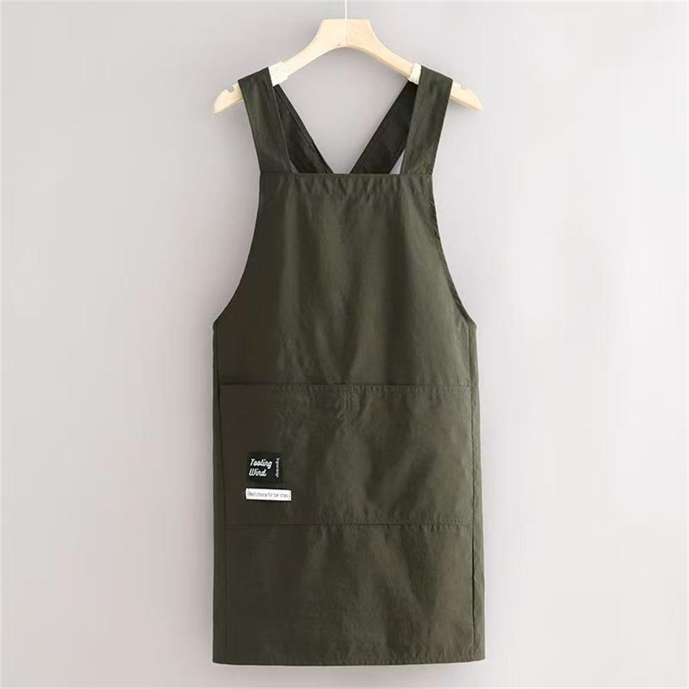 Fashion Strap Style Apron Waterproof Anti-fouling Nail Art Cafe Workwear Sleeveless Catering Waiter Work Clothes