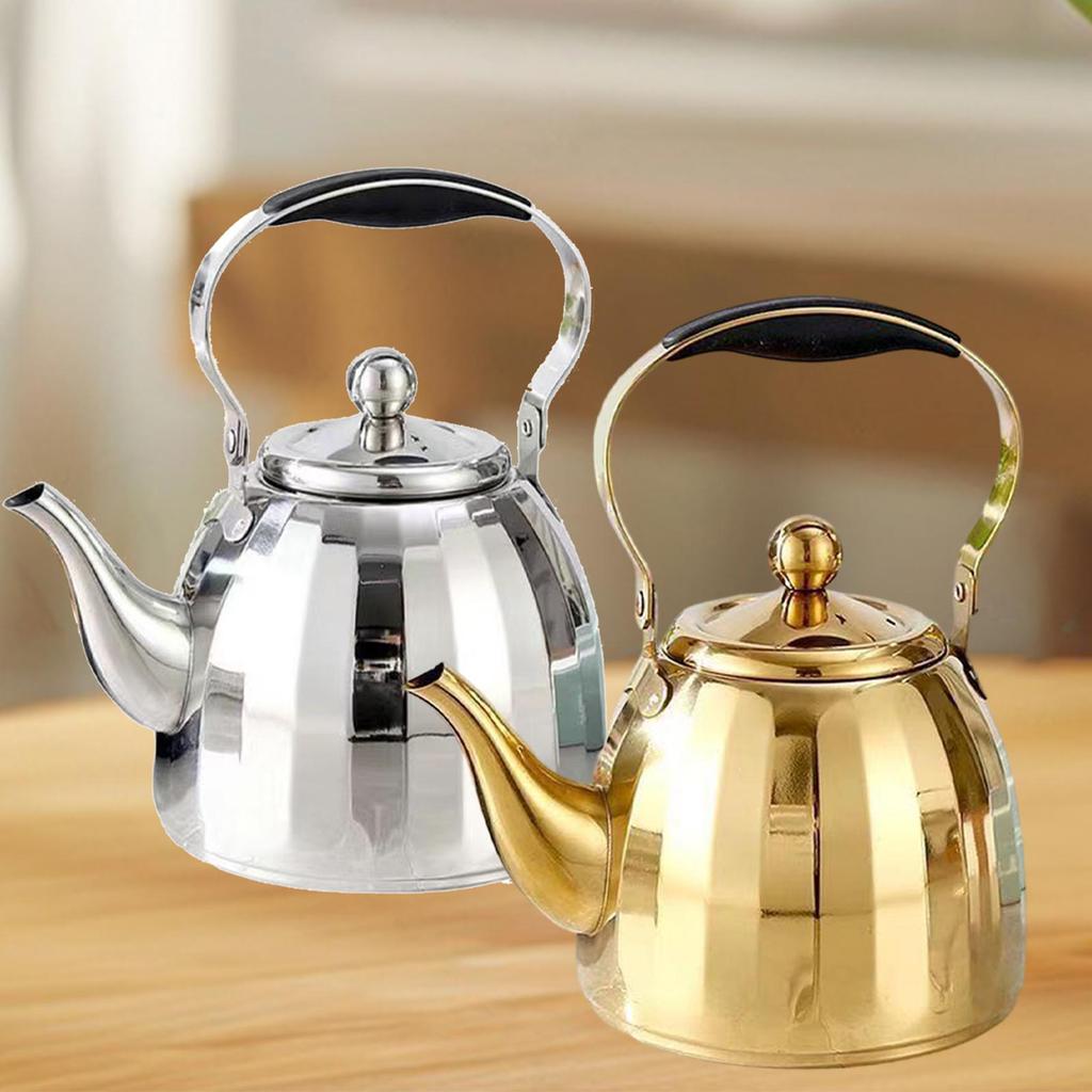 Stainless Steel Tea Kettle with Strainer Durable Teapot Cookware for Daily Use and Rapid Boiling