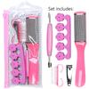 Portable Manicure Pedicure Nail Care Kit, 5Pcs Nail Clipper Foot File Cuticle Pusher Toe Separators with Bag
