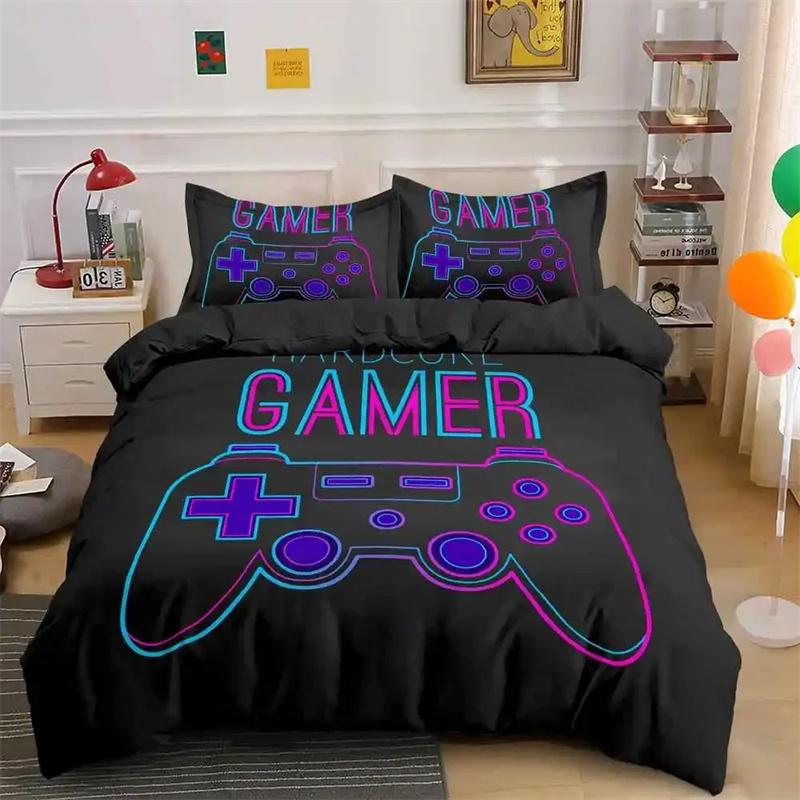 3D Printed Gamepad Comforter Cover R Bedding Set Teens Video Duvet for Youth Kids Boys Modern Controller Bedspread