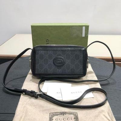 [Usado] Bolsa Mini Transversal de Lona GG Supreme Retro com Couro - Excelente #1NSR34H