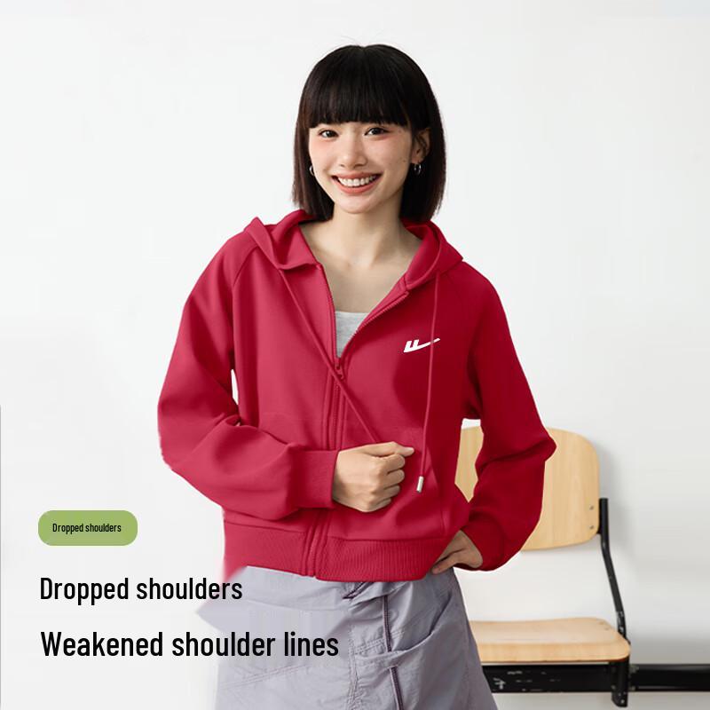 Warrior Women's Short Raglan Sleeve Hooded Cardigan