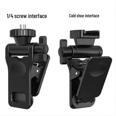 Universal Fill Light Phone Clip with 1/4 Interface, Cold Shoe Mount, Strong Grip for GoPro and Video Conferencing