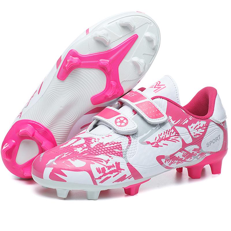 28-38 Yards Shock-absorbing Non-slip Wear-resistant Velcro Long Nails Outdoor Football Shoes Training Children's Shoes