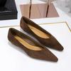 Elegant Woman Heeled Shoes Stylish Simple Women's Shoes Comfortable Suede Pointed Head Shallow Mouth Low Heel Single Shoes