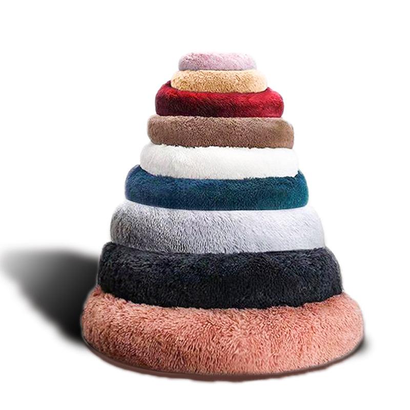 Caseta arenero gato felpa redondo arenero mascota cama perro cojín invierno perro cama mascota suministros mascotas