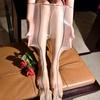 Aurora High Waist Shiny Open Crotch Pantyhose - Sexy, Silky & Waistless Stockings