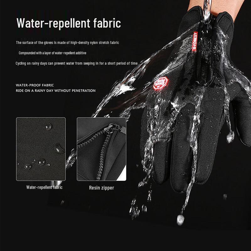 Unisex Winter Warm Fleece Touchscreen Ski Gloves