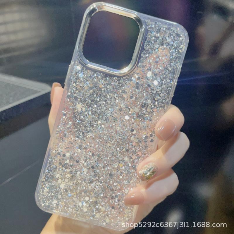

Glitter Clear Phone Case with 3D Gold Fortune Charms Lucky Protective Cover for iPhone for apple 11 (6.1inch)