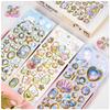 3D Panda Unicorn Cartoon Relief Crystal Sticker Children's Educational Handmade Reward Smooth-Surface Mobile Phone Decoration