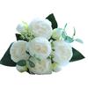 Artificial Peonies Flowers with 5 Heads Blooms And 4 Buds Faux Peony Bouquet Floral Arrangement for Home Vase Decor Boho Wedding Table Centerpiece
