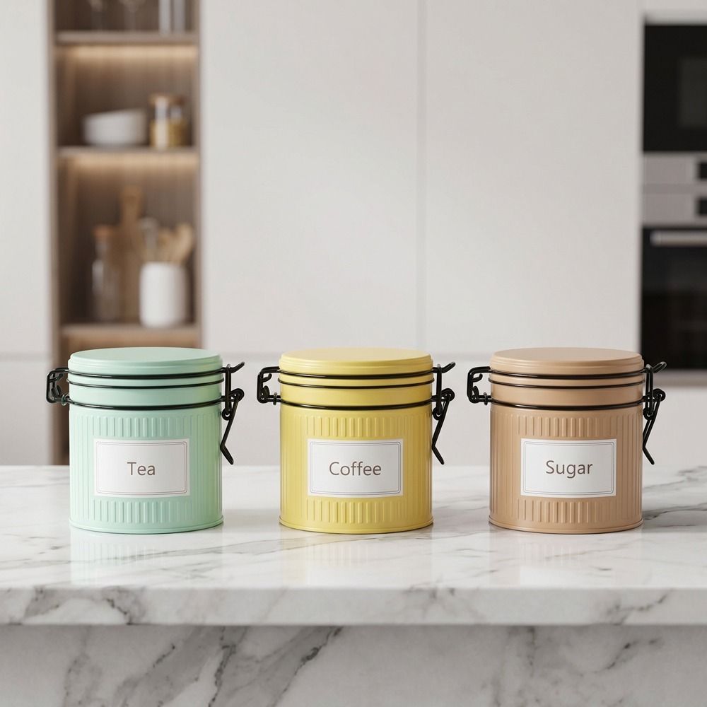 Tinplate Tea Storage Jar Sealed Tea Packaging Box Portable Tea Tin Can Wedding Candy