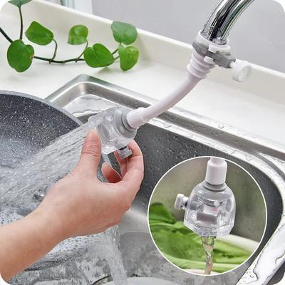 2 Lägen 360° Roterbar Bubblare Vattenbesparande Högtrycksmunstycke Filter Kranadapter Kranförlängare Badrum Kökstillbehör
