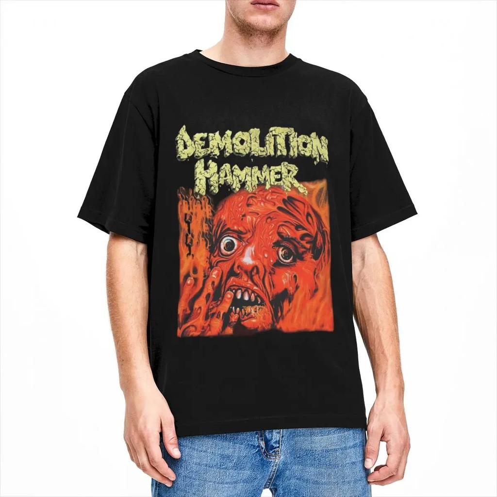 Erkek Kadın Yıkım Çekici Tişört Aksesuarları Thrash Metal Grubu Üstler Tişört Vintage Tişörtler Tüm Mevsimler