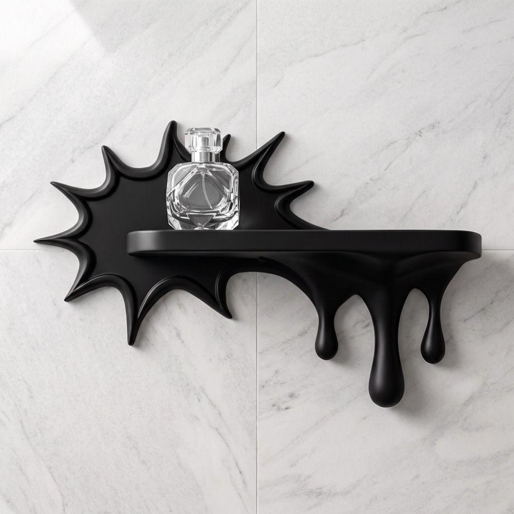 3D Printed Floating Wall Stand Plastic Melting Display Rack Wall Storage Shelf  Home Decoration